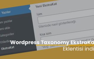 WordPress Taxonomy EkstraKat Eklentisi
